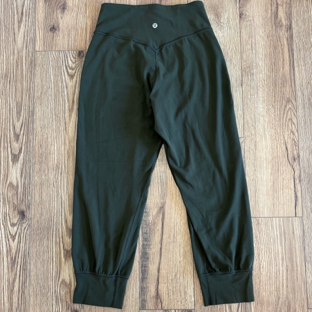 Lululemon Align Crop Joggers In Dark Olive Green 23" Size 4